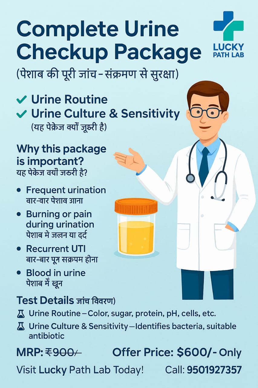 Complete urine checkup package